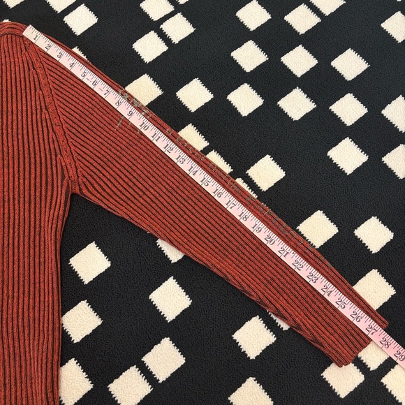 Point Zero Orange Label y2k Pullover Ribbed Top Large - Picture 12 of 14
